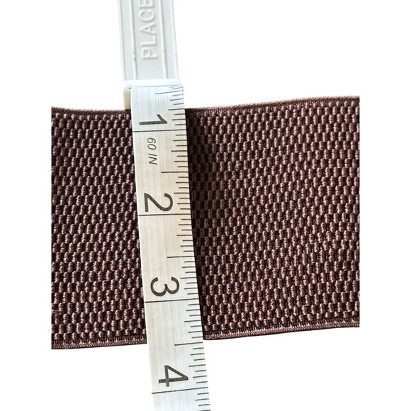 Y2k Braided Brown Waist Belt With Faux Leather Design & Snap Closure M/L Size - Picture 5 of 10